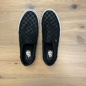 Black checkered vans size 12